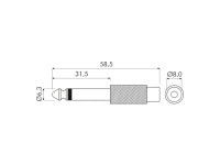 Alpha Elettronica Adaptador de ficha mono jack - RCA 70-325 Alpha Elettronica Adaptador de ficha mono jack - RCA 70-325